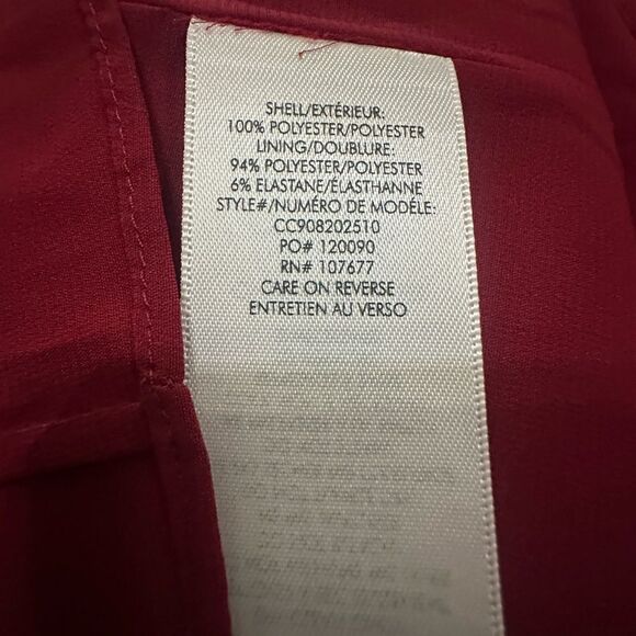 Alice + Olivia Coley Crepe Dress 3/4 Bell Sleeve‎ Maroon Size 2 - Picture 9 of 10